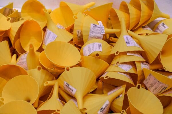 Heap of Yellow Funnels